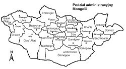 Podzia0142 administracyjny - Mongolia