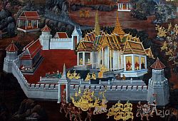 Malowidła ścienne w Wielkim Pałacu Królewskim w Bangkoku