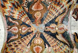 Muzeum Hagia Sophia - freski na sklepieniu głównej nawy