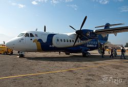 Buddha Air ATR 42 po locie widokowym nad Himalajami