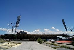Stadion Hrazdan od tyłu
