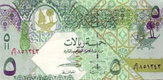 rial katarski - banknot rok 2008, 5 riali, awers